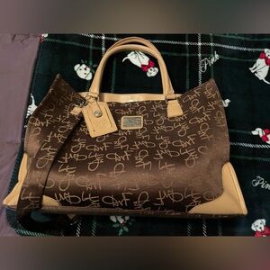 Used Diane Von Furstenberg Brown and Tan Tote Bag